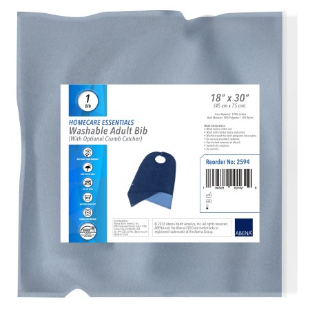 Abena North America Bib Abena Snap Closure Reusable Cotton / Polyester / Nylon - Case of 24 - 2594-CS