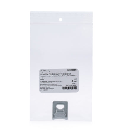 McKesson Microcuvette Holder McKesson Consult™ Hb For use with the McKesson Consult™ Hb Hemoglobin Testing System, MFR # 900MCKSP - Each - 900-902MCK-EA