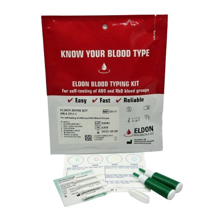 Craig Medical Distribution Blood Bank Test Kit EldonCard Blood Typing Test ABO-Rh Blood Typing Whole Blood Sample Single Procedure CLIA Moderate Complexity / CLIA High Complexity - Each - ELD-BT-EA