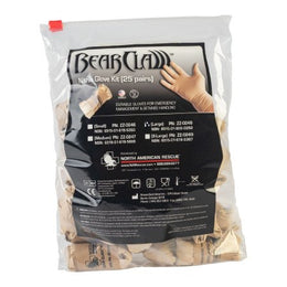 North American Rescue Exam Glove Bear Claw™ Large NonSterile Nitrile Extended Cuff Length Fully Textured Tan Not Rated - Pack of 25 - ZZ-0248-PK