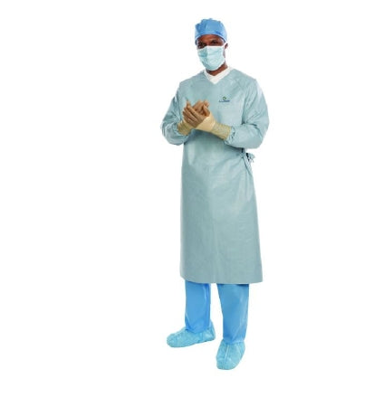 O&M Halyard Inc Surgical Gown Aero Chrome X-Large Silver NonSterile AAMI Level 4 Disposable - Case of 32 - 44664NS-CS