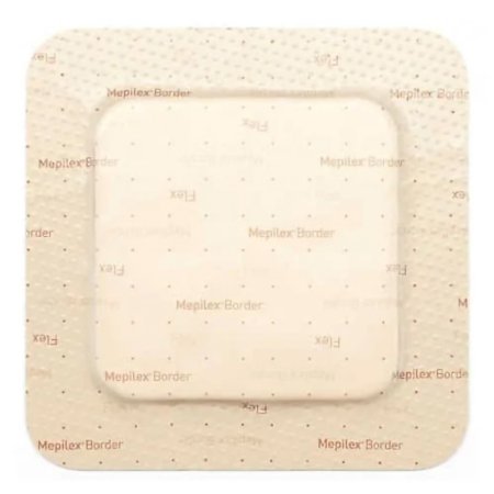 Molnlycke Foam Dressing Mepilex® Border Flex 3 X 3 Inch With Border Film Backing Silicone Adhesive Square Sterile - Box of 5 - 595200-BX