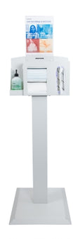 McKesson Hygiene Dispensing Station McKesson Floor Stand Quartz Beige 18 W X 59.10 H X 18 D Inch Aluminum / Cold Rolled Steel / PETG Plastic - Each - 134-101-EA