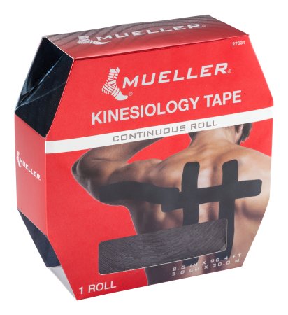 Mueller Sports Medicine Kinesiology Tape Mueller® Black 2 Inch X 32 Yard Cotton NonSterile - Each - 27631-EA