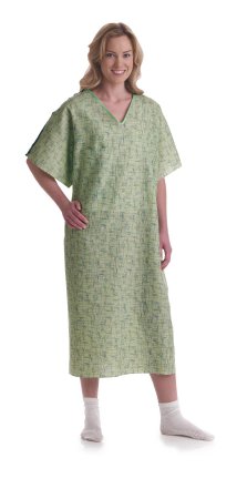 Medline Patient Exam Gown One Size Fits Most Cascade Print Reusable - Case of 72 - MDTPG3IABCAG-CS
