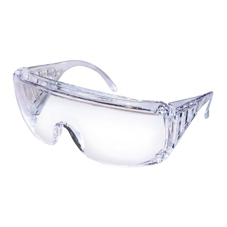 MCR Safety / Crews Inc Safety Glasses Yukon® Wraparound Clear Tint Polycarbonate Lens Clear Frame Over Ear One Size Fits Most - Case of 144 - 9800-CS
