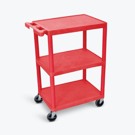 Luxor Utility Cart 18 X 24 X 34 Inch Red - Each - HE34-RD-EA