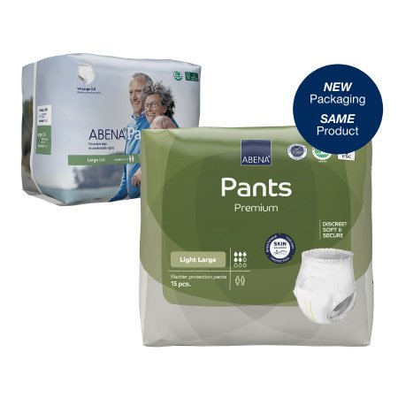 Abena North America Unisex Adult Absorbent Underwear Abena® Pants Pull On with Tear Away Seams Large Disposable Moderate Absorbency - Case of 84 - 1000017174-CS