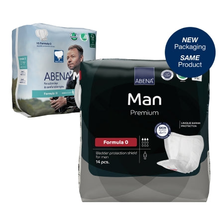 Abena North America Bladder Control Pad Abena™-Man 9 Inch Length Light Absorbency Fluff / Polymer Core Formula 0 - Case of 240 - 1000017161-CS