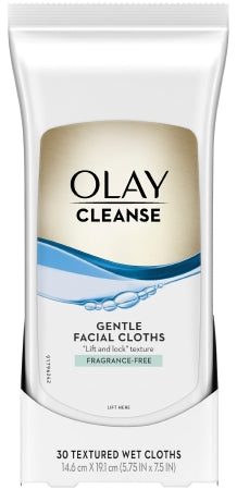 Procter & Gamble Personal Wipe Olay® Gentle Clean Soft Pack Water / Hexylene Glycol / Glycerin / Dimethicone Unscented 30 Count - Pack of 30 - 07560904121-PK