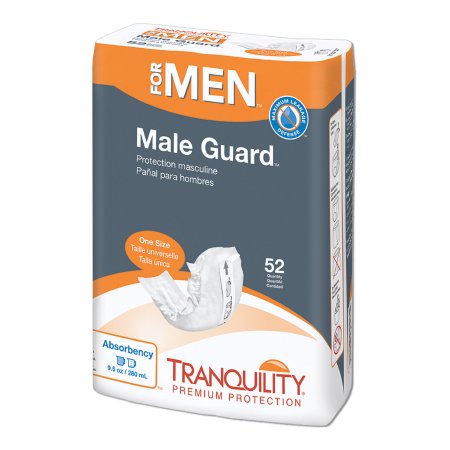 Principle Business Enterprises Bladder Control Pad Tranquility® Male Guard™ 12-1/4 Inch Length Heavy Absorbency Superabsorbant Core One Size Fits Most - Case of 104 - 2385-CS