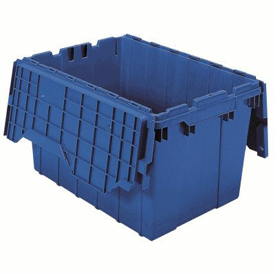 Akro-Mils Attached Lid Container Blue Plastic 12-1/2 X 21-1/2 X 15-1/4 Inch - CT/6 - 39120BLUE-CT