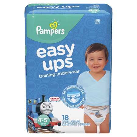 The Palm Tree Group Male Toddler Training Pants Pampers® Easy Ups™ Pull On with Tear Away Seams Size 4T to 5T Disposable Moderate Absorbency - Case of 72 - 76622-CS