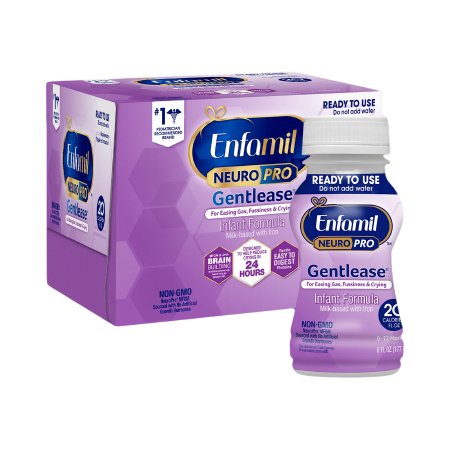 Mead Johnson Infant Formula Enfamil NeuroPro™ Gentlease® 6 oz. Bottle Liquid Milk-Based Crying / Spitup - Case of 24 - 898001-CS