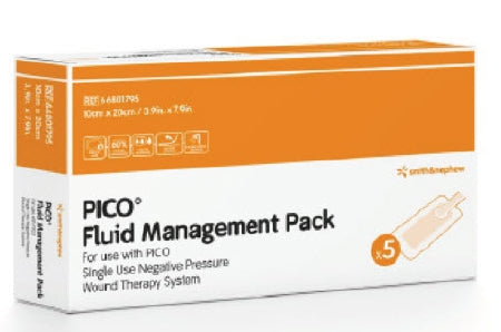 Smith & Nephew Negative Pressure Wound Therapy Fluid Management Pack PICO 7 15 X 15 cm - Case of 5 - 66022025-CS