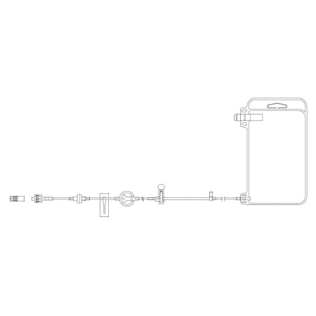 Zevex IV Pump Set Curlin® Pump Without Port 125 mL / Hr Drip Rate With Filter 86 Inch Tubing - Case of 20 - 340-4172-CS