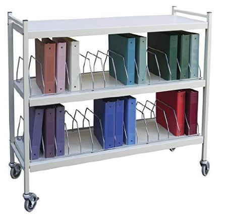 Omnimed Binder/ Chart Rack Omnimed 2 Shelves Light Gray 30 Binder Charts 30 Slots - Each - 260008-LG-EA