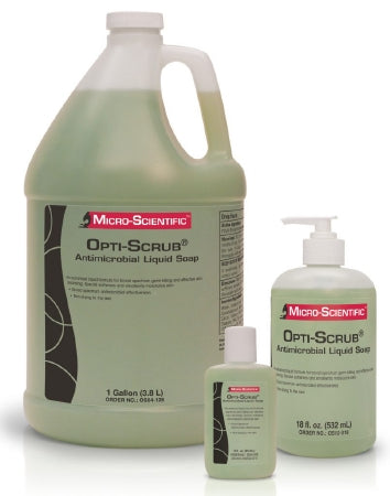 Micro Scientific Industries Antimicrobial Soap Opti-Scrub® Liquid 18 oz. Bottle Scented - Case of 12 - OS12-018-CS