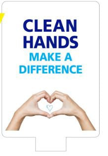 GOJO Door / Wall Sign Instructional Sign Purell Messenger® Clean Hands Make a Difference - Each - 7320-01-HC2-EA