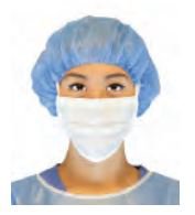 SVS LLC Dba S2S Global Surgical Mask PremierPro™ Pleated Tie Closure One Size Fits Most White NonSterile ASTM Level 1 Adult - Box of 50 - 2470-BX