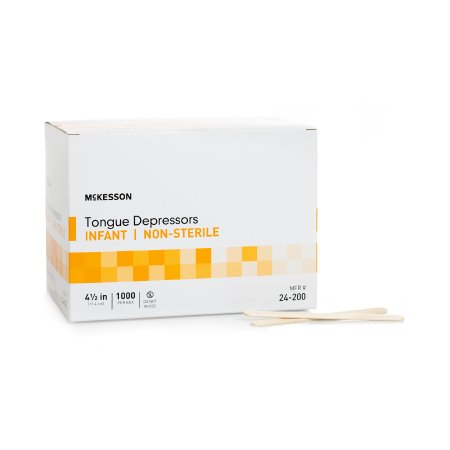 McKesson Tongue Depressor McKesson 4-1/2 Inch Length Wood - Box of 1000 - 24-200-BX