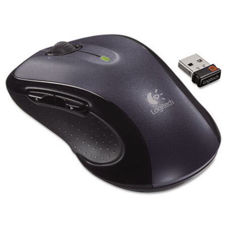 Logitech® M510 Wireless Mouse, 2.4 GHz Frequency/30 ft Wireless Range, Right Hand Use, Dark Gray - Each - LOG-910001822-EA