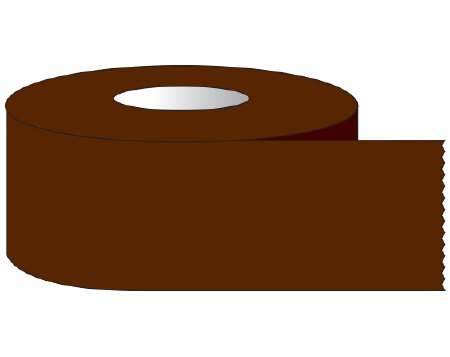 Shamrock Scientific Blank Label Tape Shamrock Multipurpose Label Brown Tape 1/2 X 500 Inch - Roll of 1 - ST-12-23-RL