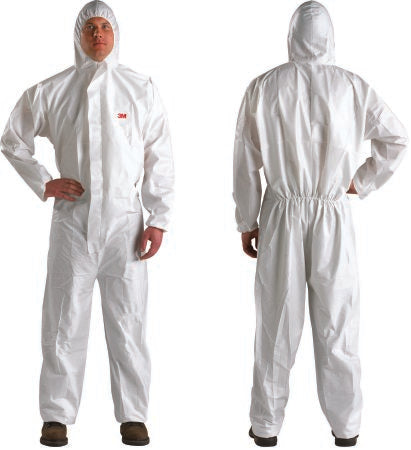 3M Coverall with Hood 3M™ Medium White Disposable NonSterile - Case of 20 - 4510-M-CS