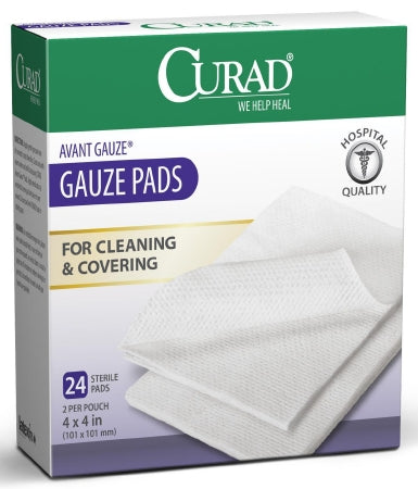 Medline Nonwoven Sponge Curad® 4 X 4 Inch 24 per Pack Sterile 4-Ply Square - Case of 24 - CUR26444-CS