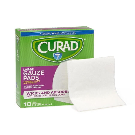 Medline Nonwoven Sponge Curad® 4 X 4 Inch 1 per pack Sterile Square - Case of 24 - CUR20444RBI-CS