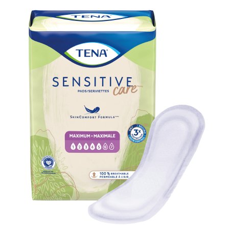 Essity HMS North America Inc Bladder Control Pad TENA® Intimates™ Maximum 13 Inch Length Heavy Absorbency Dry-Fast Core™ One Size Fits Most - Bag of 56 - 54267-BG