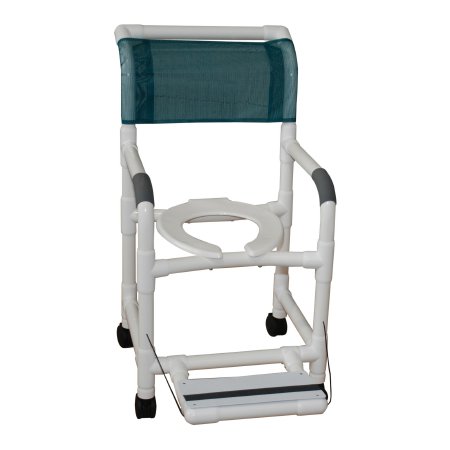 MJM International Shower Chair MJM International PVC Frame Mesh Backrest 18 Inch Seat Width - Each - 118-3-FF-EA
