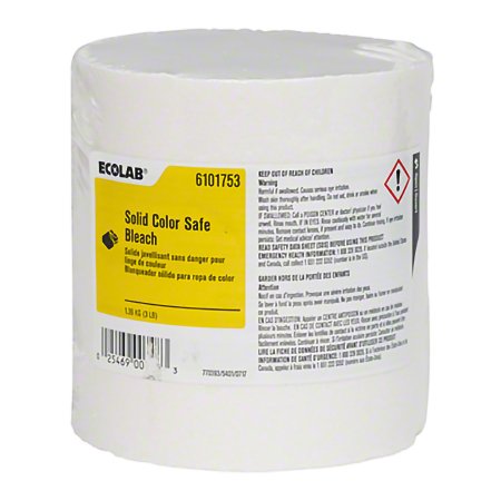 EcoLab Laundry Sanitizer Ecolab® Solid Color Safe Bleach 3 lbs. Dispenser Bottle Solid Unscented - Case of 2 - 6101753-CS