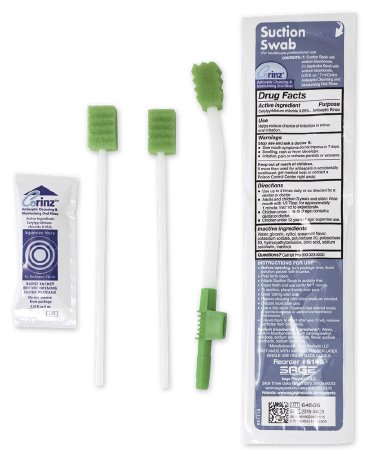Sage Products Oral Swab Kit Toothette® NonSterile - Case of 100 - 6145-CS