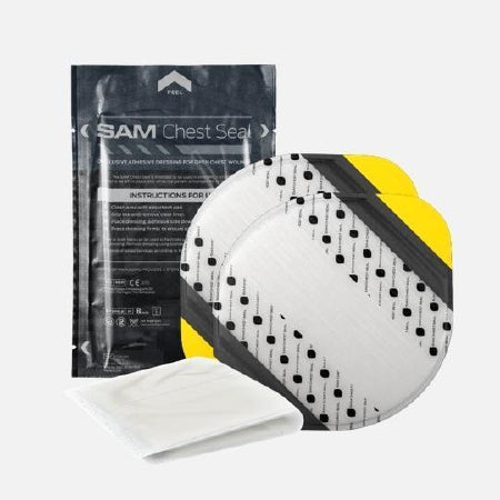 The Seaberg Company Chest Wound Seal SAM® 6.3 X 10 Inch 2 per Pack Sterile - Case of 50 - CS201-EN-CS
