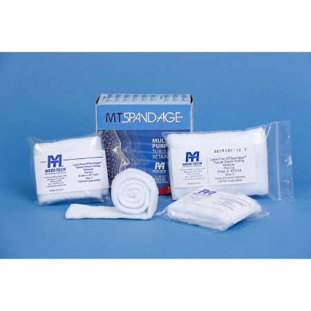 Medi-Tech International Elastic Net Retainer Dressing MT Spandage™ Pre-Cuts with Cut Outs Tubular / Pre-Cut Elastic 12 Inch Length Size 3 White Average Hand / Foot NonSterile - Case of 50 - MT3-01-CS