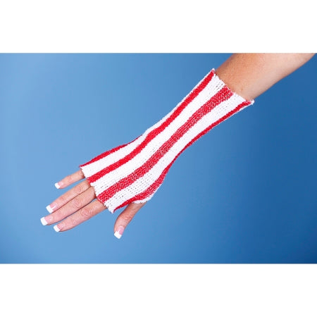 Medi-Tech International Elastic Net Retainer Dressing Surgi-Color Guard™ Tubular Elastic 7 Inch X 25 Yard Size 2 Red / White Medium Finger / Toe / X-Small Arm / Hand / Small Hand / X-Small Leg / Foot NonSterile - Case of 10 - MTSCGR02-CS
