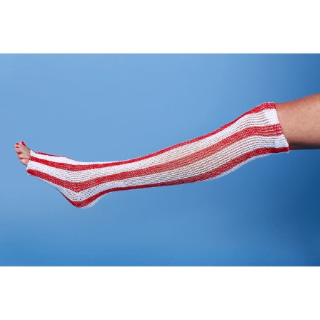 Medi-Tech International Elastic Net Retainer Dressing Surgi-Color Guard™ Tubular Elastic 20 Inch X 25 Yard Size 4 Red / White Medium Arm / Hand / Large Hand / Medium Leg / Foot NonSterile - Case of 10 - MTSCGR04-CS