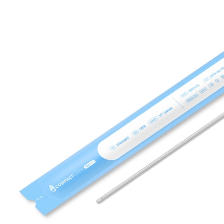CompactCath Urethral Catheter CompactCath® OneCath Straight Tip Uncoated PVC 12 Fr. 16 Inch - Case of 1000 - 201-1612-CS