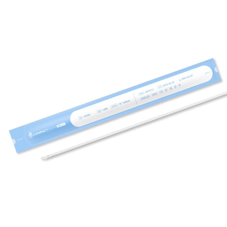 CompactCath Urethral Catheter CompactCath® OneCath Coude Tip Uncoated PVC 10 Fr. 16 Inch - Case of 1000 - 202-1610-CS