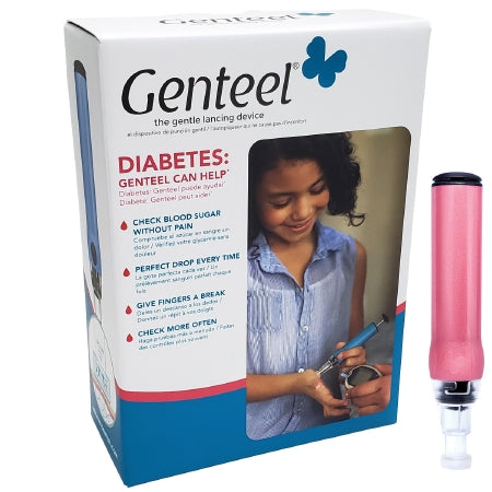Genteel LLC Lancing Device Genteel® Various Gauges Retractable Push Button Activation Multiple Sites - Case of 24 - 200755-CS
