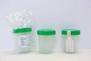 GMAX Industries Specimen Container 120 mL (4 oz.) Screw Cap Patient Information Poly Bagged Sterile - Case of 100 - GS398-CS