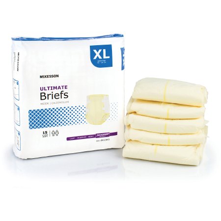 McKesson Unisex Adult Incontinence Brief McKesson X-Large Disposable Heavy Absorbency - Case of 60 - BR33893-CS