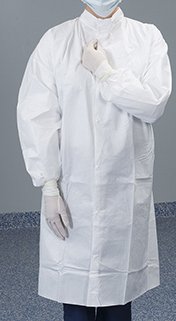 Contec Inc Cleanroom Lab Coat Contec® CritiGear™ White X-Large Knee Length Disposable - Bag of 10 - HCGA0042-BG