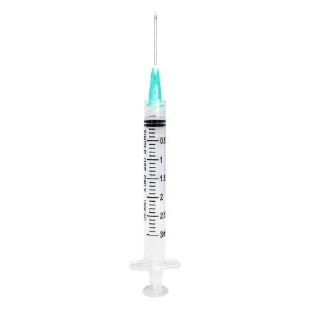 Sol-Millennium Medical Standard Hypodermic Syringe with Needle Sol-M™ 3 mL 1 Inch 21 Gauge NonSafety Regular Wall - Case of 800 - 1832110-CS