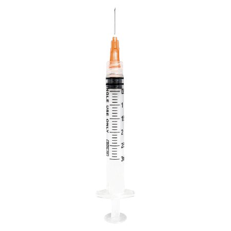 Sol-Millennium Medical Standard Hypodermic Syringe with Needle Sol-M™ 3 mL 5/8 Inch 25 Gauge NonSafety Regular Wall - Case of 800 - 1832558-CS