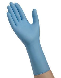 Cardinal Exam Glove Flexam® Large Sterile Pair Nitrile Extended Cuff Length Textured Fingertips Blue Chemo Tested - Pair - N8832-PR