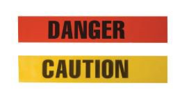 Safety Flag Pre-Printed Label Warning Label Red Polyethylene Danger Black Caution - Each - DBT3-EA