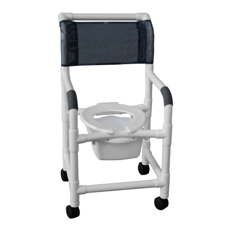 MJM International Shower Chair MJM International PVC Frame Mesh Backrest 300 lbs. Weight Capacity - Each - 118-3-SQ-PAIL-EA