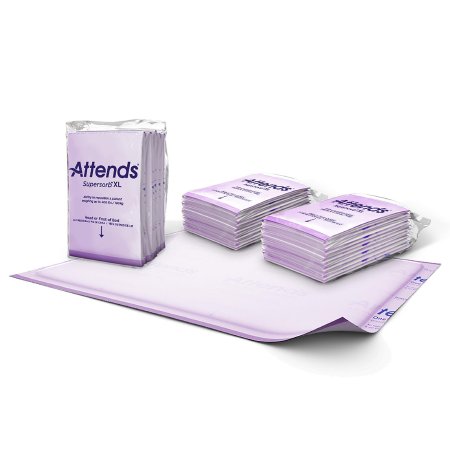 Attends Healthcare Products Disposable Underpad Attends® Supersorb™ XL 36 X 51 Inch Pulp Core Heavy Absorbency - Case of 30 - ASBXL-CS